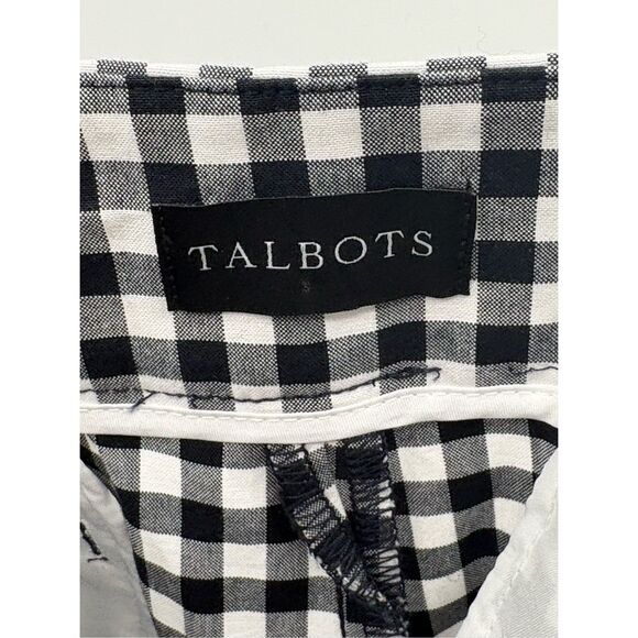 Talbots Pants Chatham Ankle Women 16 Petite Dark Navy Blue White Check Gingham - Picture 11 of 13